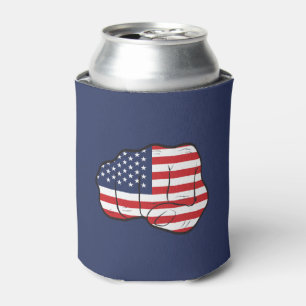 Enfriador De Latas Puño de bandera estadounidense