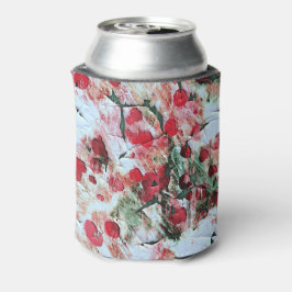 Enfriador De Latas Punto de Grunge Decaído Rosa Rojo Sucio
