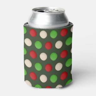 Enfriador De Latas Punto de Polka Blanco Verde Rojo