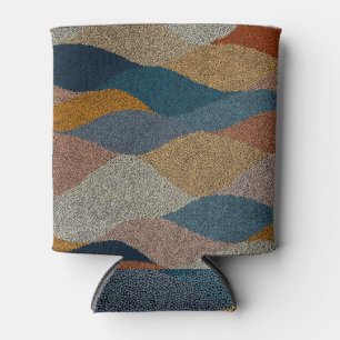 Enfriador De Latas Punto de Polka ondulado: Textil Vintage.