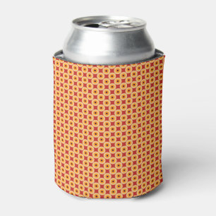 Enfriador De Latas Punto de Polka Rojo Amarillo moda