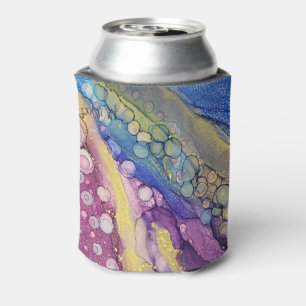 Enfriador De Latas Puntos coloridos del líquido de la tinta del alcoh