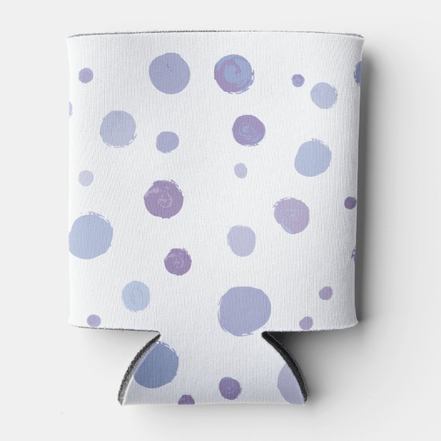 Enfriador De Latas puntos de polka pintados a mano (Anverso)