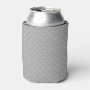 Enfriador De Latas Puntos rosados círculos femeninos Feliz Pascua Gri