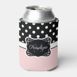 Enfriador De Latas Puntos rosados y negros