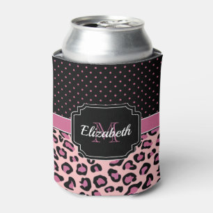 Enfriador De Latas Puntos y estampado leopardo