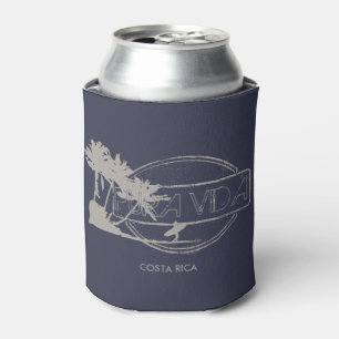 Enfriador De Latas Pura Vida Costa Rica Surfing Beer
