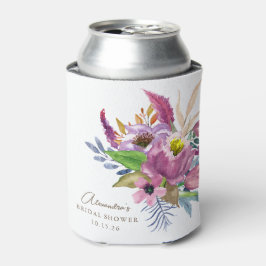 Enfriador De Latas Purple Garden Floral Personalizado Minimalista duc