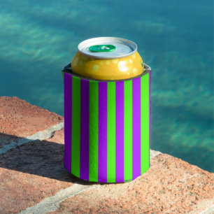 Enfriador De Latas Púrpura Psicodélico Eléctrico y Verde Arlequín