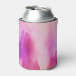 Enfriador De Latas Púrpura y Rosa Espacio Positivo de Acuarela