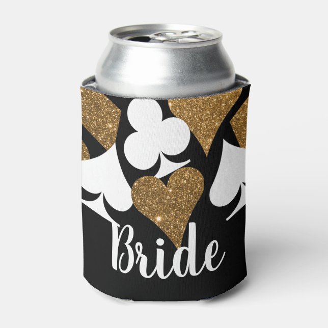 Enfriador De Latas Purpurina de oro Refrigerador de bebidas Personali (Lata Anverso)