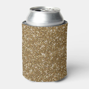 Enfriador De Latas Purpurina Faux Gold