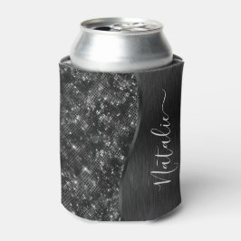 Enfriador De Latas Purpurina negro metálico personalizado