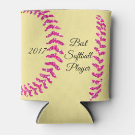 Enfriador De Latas Purpurina Rosa Faux Stitball