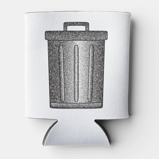Enfriador De Latas Purpurina Trash Can (Anverso)