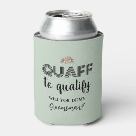 Enfriador De Latas Quaff Para Calificar, Divertida Propuesta Groomsma