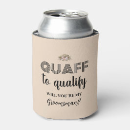 Enfriador De Latas Quaff Para Calificar, Divertida Propuesta Groomsma