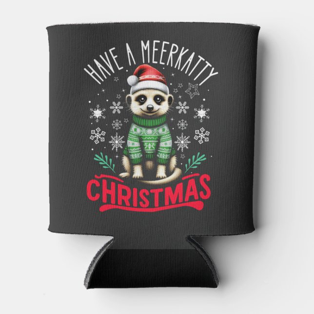 Enfriador De Latas Que tengan Navidades Meerkatty Navidades feos suét (Anverso)