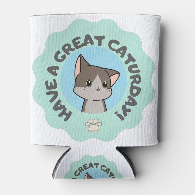 Enfriador De Latas ¡Que tengas un buen sábado! Cartoonis Blue Green c (Anverso)