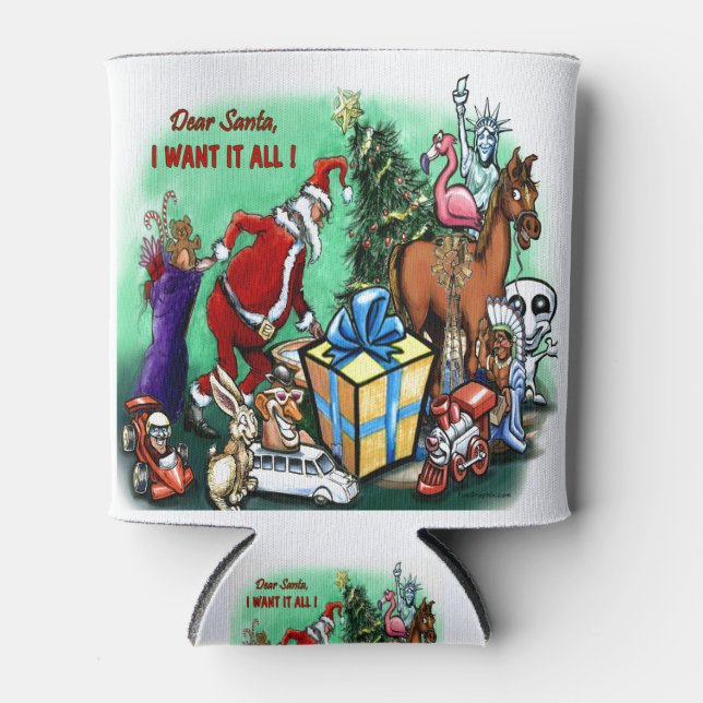 Enfriador De Latas Querido Santa (Anverso)