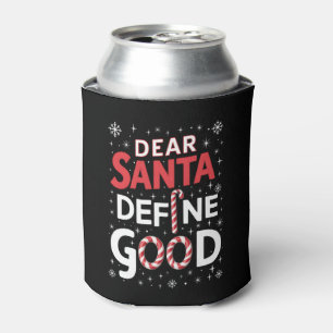 Enfriador De Latas Querido Santa Define Buen Navidad Vacaciones Xmas