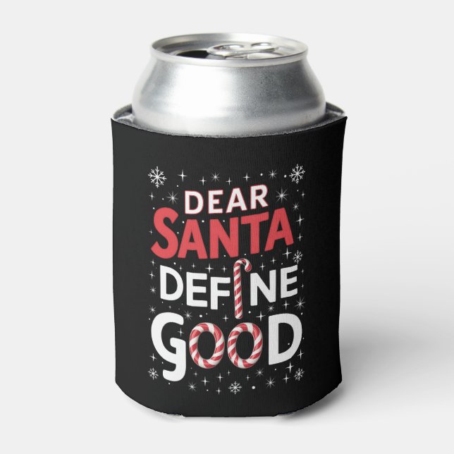 Enfriador De Latas Querido Santa Define Buenos Navidades Navidad (Lata Anverso)