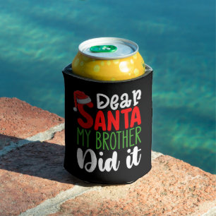 Enfriador De Latas Querido Santa Mi Hermano Lo Hizo Navidad Familiar