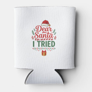 Enfriador De Latas Querido Santa Probó Gorro de Navidad Caja de Regal