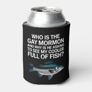 Enfriador De Latas Quién Es El Pez Divertido Gay Mormón Orgullo LGBTQ
