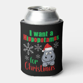 Enfriador De Latas Quiero hipopótamo para Navidades Divertidas Navida