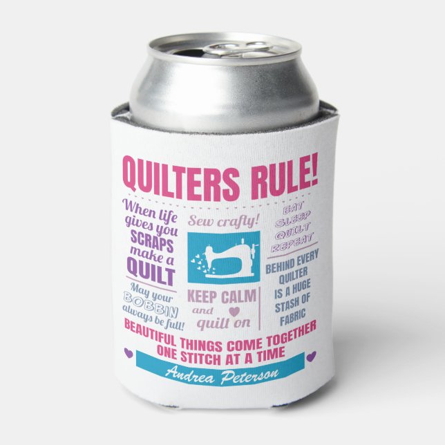 Enfriador De Latas Quilter cita la regla de Quilters (Lata Anverso)