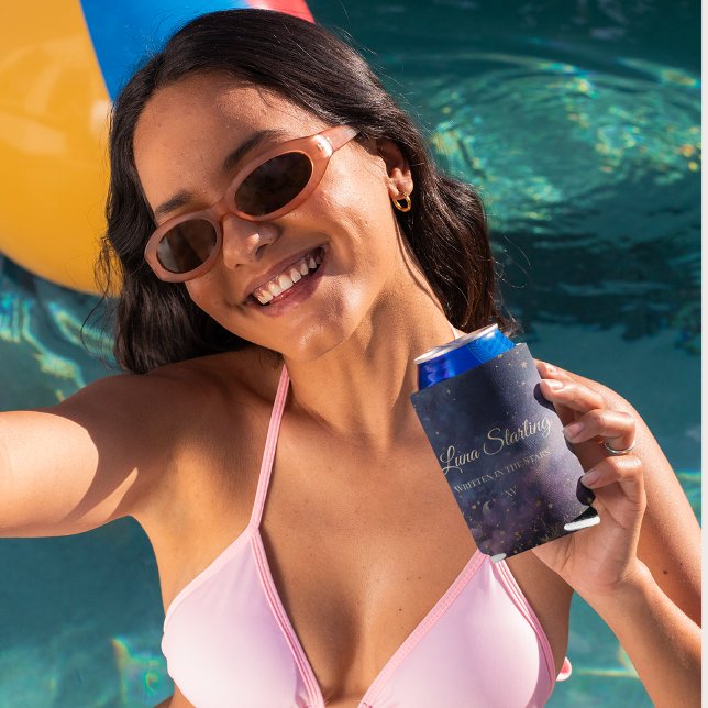 Enfriador De Latas Quinceañera celeste, personalizado (Subido por el creador)