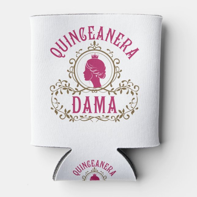 Enfriador De Latas Quinceanera Dama (Anverso)