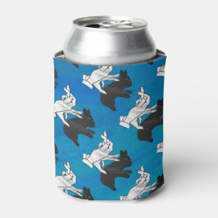 Enfriador De Latas Rabbit en la sombra sobre el azul