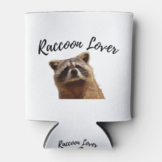 Enfriador De Latas Raccoon divertido (Anverso)