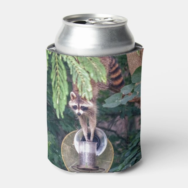 Enfriador De Latas Raccoon montando el alimentador de aves (Lata Anverso)