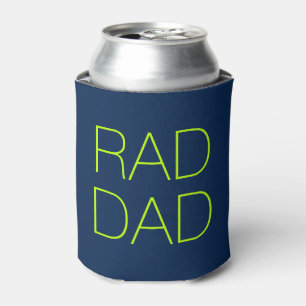 Enfriador De Latas Rad Dad neon green y azul marino minimalista