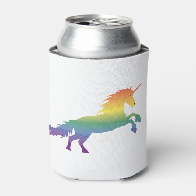 Enfriador De Latas Rainbow Unicorn lgbt (Lata Anverso)