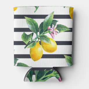 Enfriador De Latas Rama de limón: Citrus Watercolor Bliss