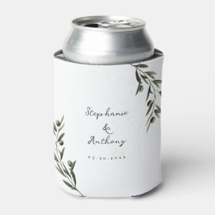 Enfriador De Latas Rama de oliva botánica deja Boda italiano