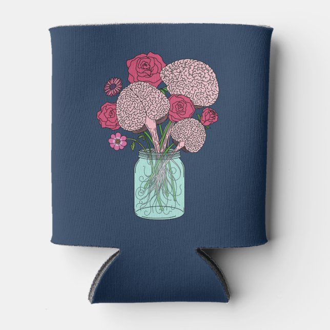Enfriador De Latas Ramo de flores cerebrales (Anverso)