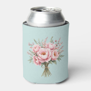 Enfriador De Latas Ramo de flores de peonía rosa bonita