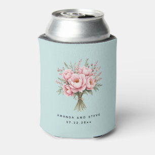 Enfriador De Latas Ramo de flores de peonía rosa bonito para boda