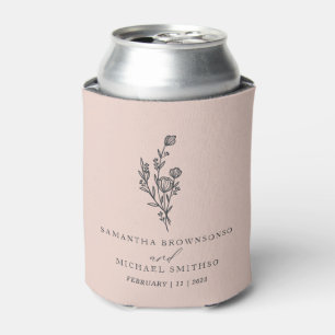 Enfriador De Latas Ramo de flores rosa boda clásica