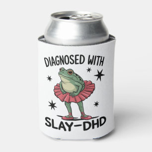 Enfriador De Latas Rana divertida ADHD Neurodivergente Meme Y2K Frogc