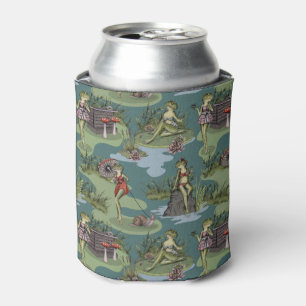 Enfriador De Latas Ranas de Chica Vintage Pin Up