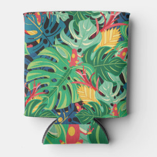 Enfriador De Latas Ranas Monstera Ranas Oscuras Patrón
