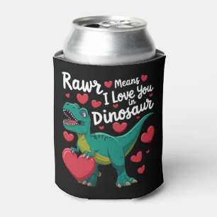 Enfriador De Latas Rawr Significa Que Te Amo En Dinosaurio T Rex Vale