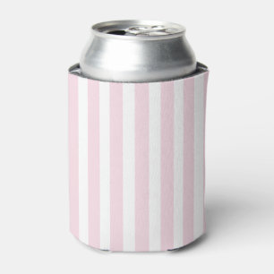 Enfriador De Latas Rayado rosa y blanco