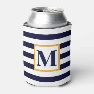 Enfriador De Latas Rayas blancas y azules